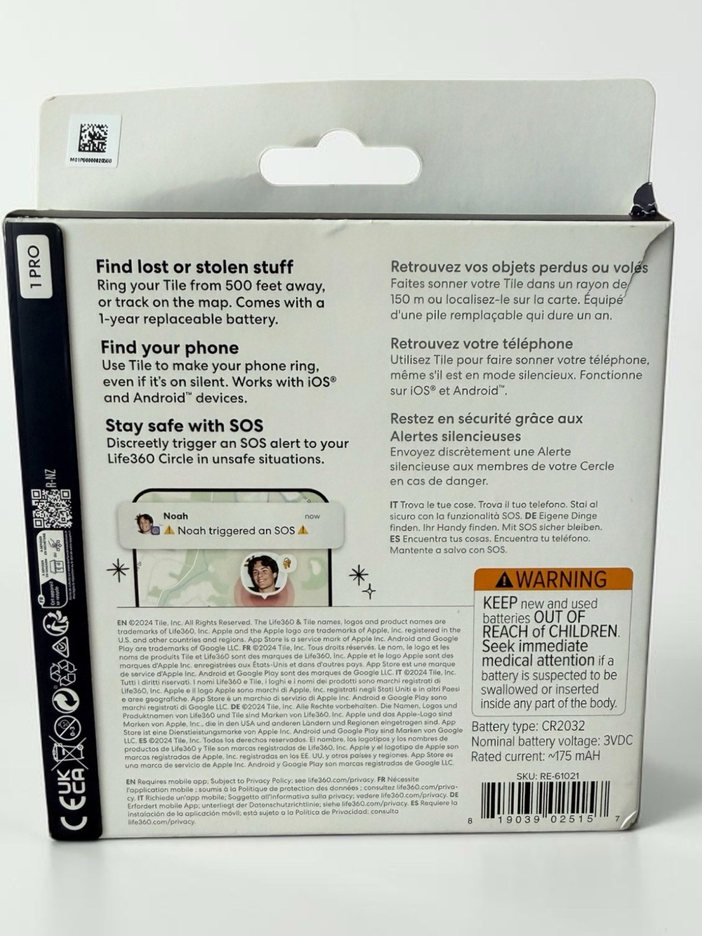 TILE PRO TRACKER: FIND YOUR PHONE, LOST/STOLEN ITEMS, STAY SAFE WITH SOS - NWT - Picture 2 of 8